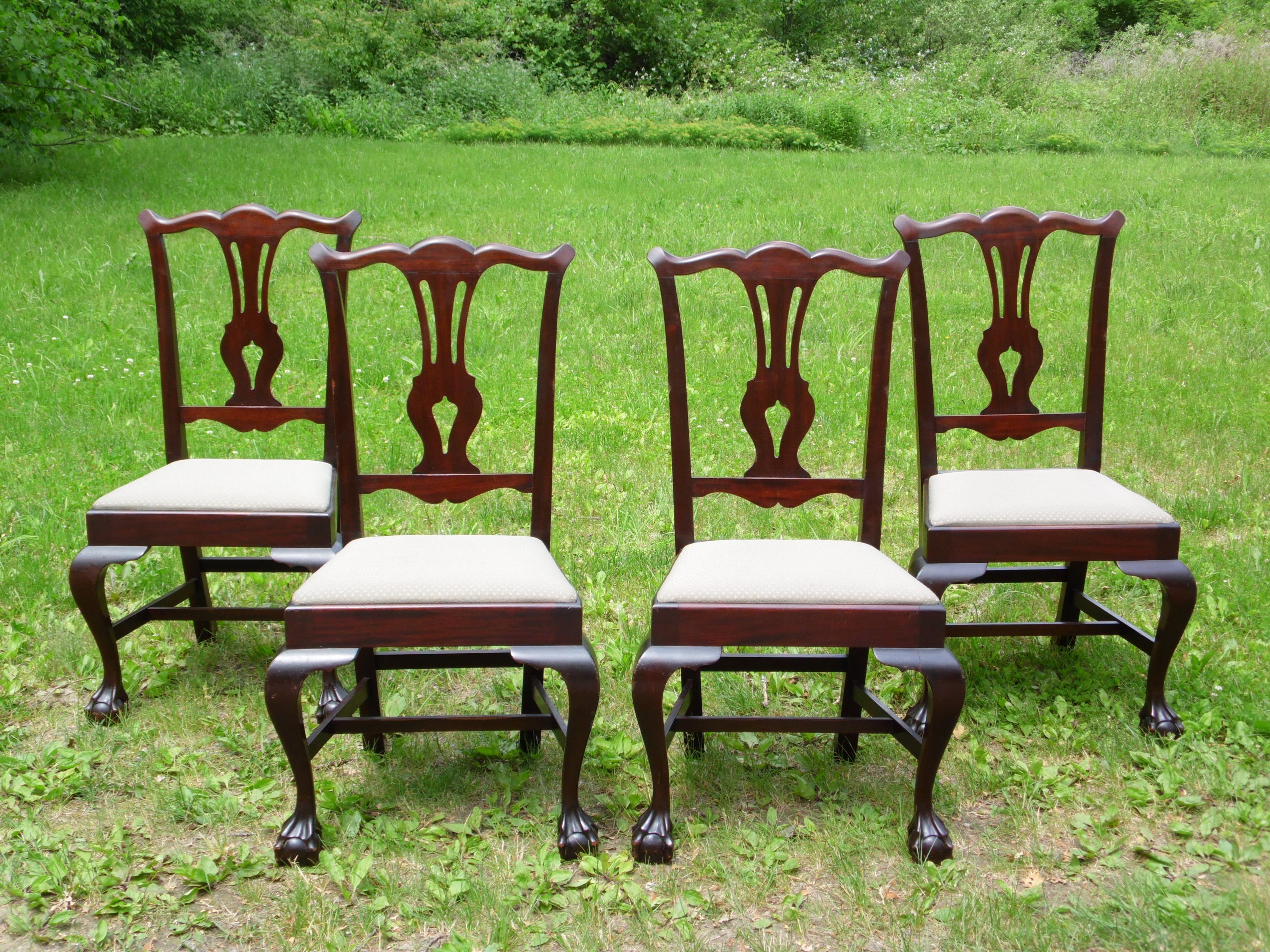 Similiar Claw Foot Dining Set Keywords Vintage Set Of 4 Solid Gany Chippendale Style Ball