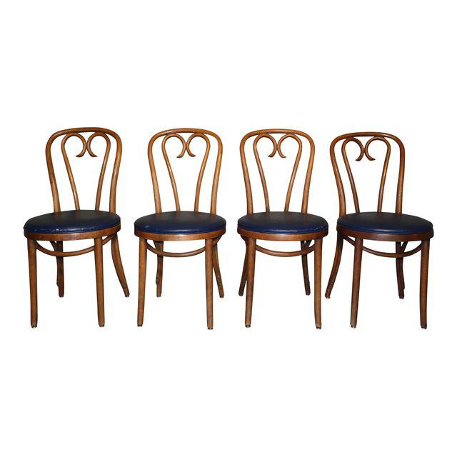 Vintage Shelby Williams Bentwood Dining Cafe Chairs Set Of 4 6006