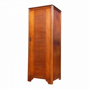Antique Art Deco Narrow Chifferobe Wardrobe Walnut Armoire Cedar Closet