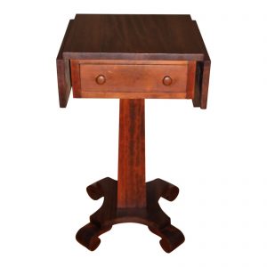 Antique Empire Solid Mahogany Drop Leaf Work Table