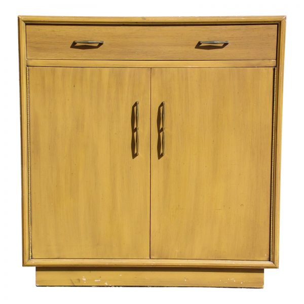 Vintage Mid Century Modern Lane Upright Space Saver Cedar Chest Storage Cabinet