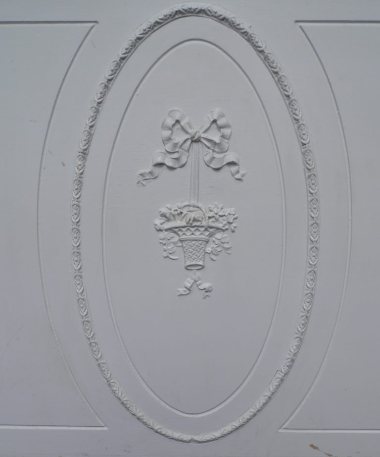 Vintage Pair White Painted Cottage Shabby Chic Twin Bed Headboards Deco2Modern Mid Century