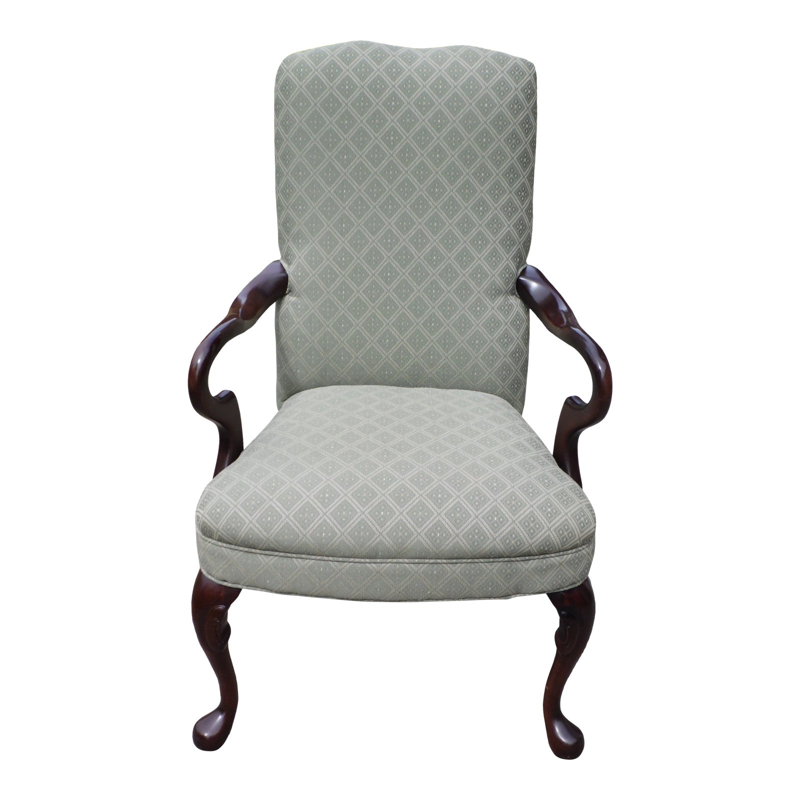 Masterfield Furniture Co Queen Anne Style Upholstered Arm Chair