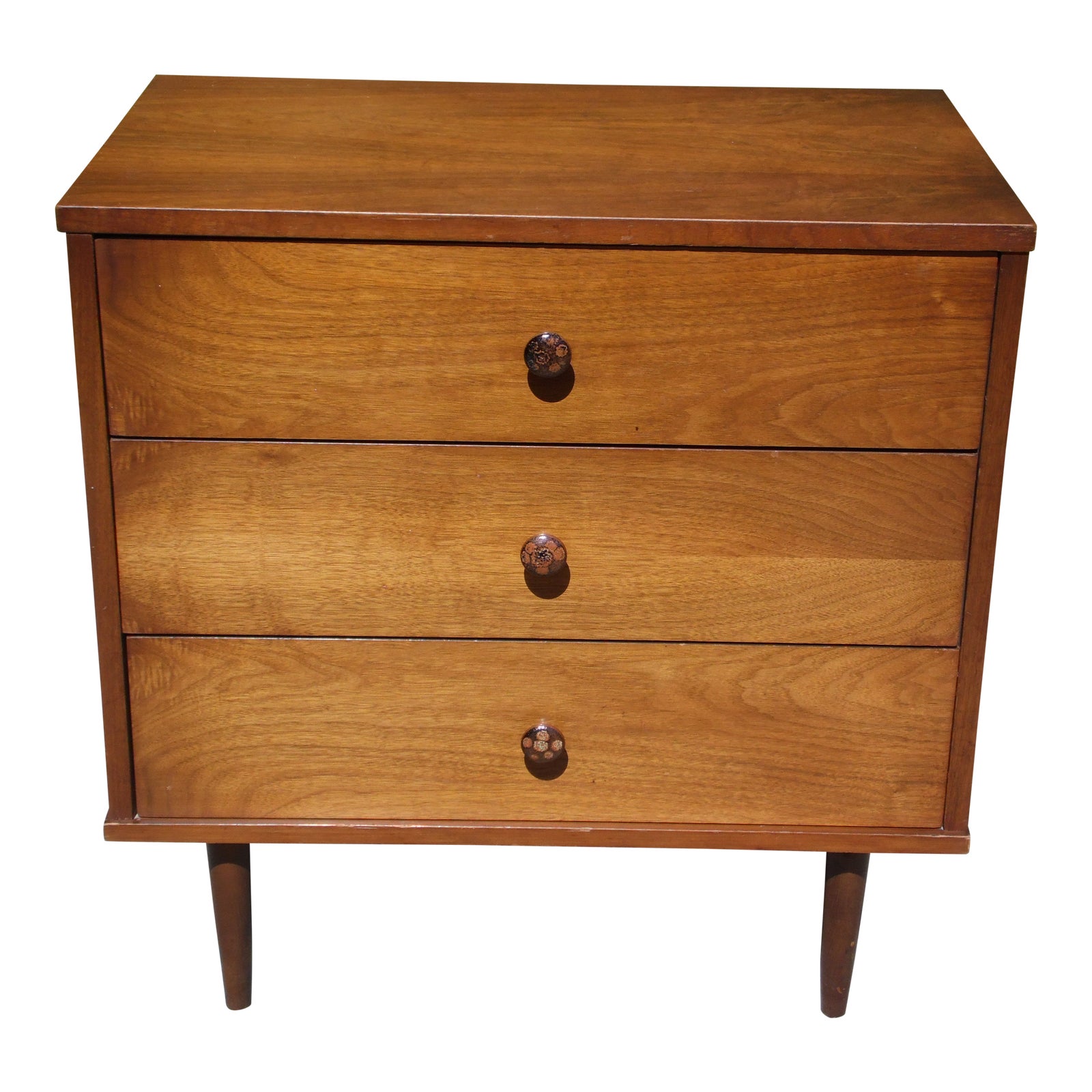 Vintage Mid Century Modern Walnut Dresser Chest Of Drawers 5066 