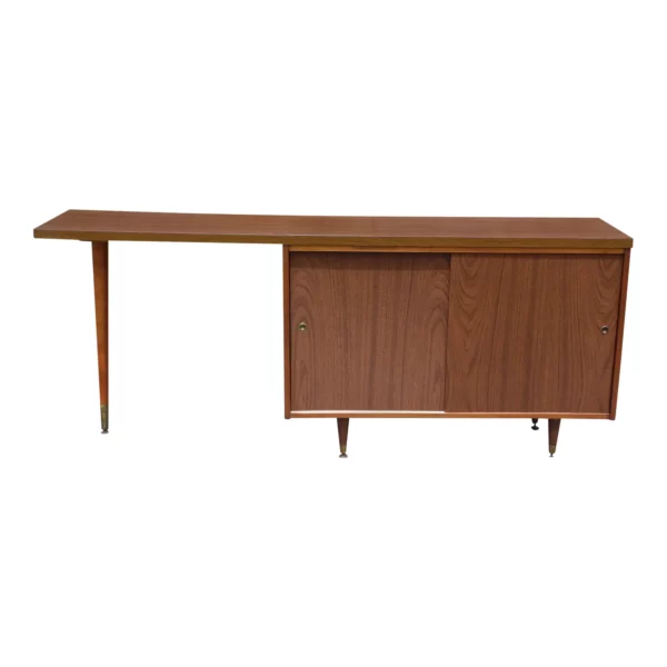 Vintage Walnut Mid Century Modern Desk