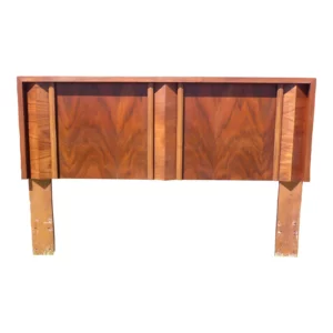 Vintage Walnut Mid Century Modern Queen Size Headboard