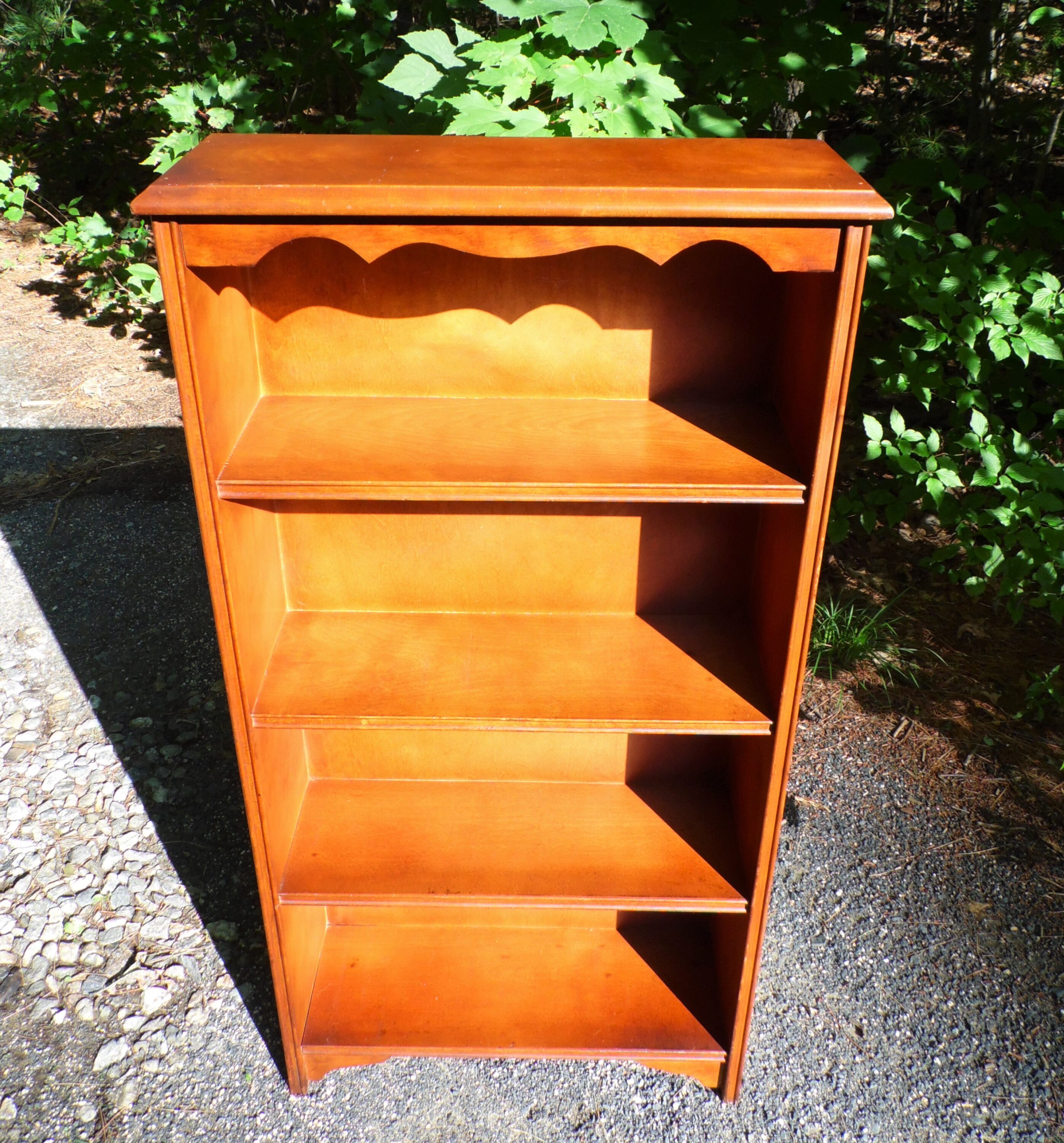 Vintage Solid Maple Bookcase Open Shelving | Deco2Modern - Mid Century ...