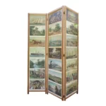 Vintage 3 Panel Folding Room Divider Privacy Dressing Screen Currier Ives Prints | Deco2Modern - Mid Century Modern Furniture Vintage 3 Panel Folding Room Divider Privacy Dressing Screen Currier Ives Prints | Deco2Modern - Mid Century Modern Furniture