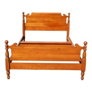 Vintage Colonial Style Solid Cherry Cannonball Full Double Bed Frame