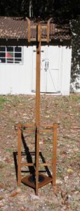 Vintage Solid Oak Mission Arts and Crafts Oak Hall Tree Coat Rack Umbrella Stand