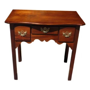 Vintage Cherry Chippendale Style Petite Console Hall Table Lowboy Dressing Chest