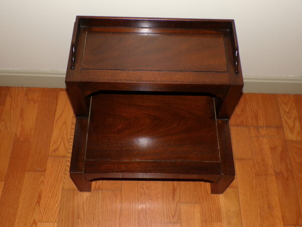 Vintage Drexel Heritage Mahogany Chippendale Style Bed Steps Library Step Stool - Image 2