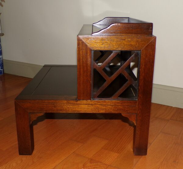 Vintage Drexel Heritage Mahogany Chippendale Style Bed Steps Library Step Stool - Image 4