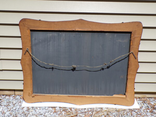 Vintage Large Art Deco Venetian Style Etched Frameless Mantle Mirror Wall Mirror - Image 3