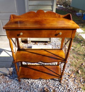 Vintage Madison Square Furniture Solid Maple Etagere Display Shelf Bookcase