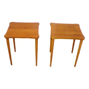 Vintage Pair Mid Century Clover End Side Tables Nightstands Plant Stands