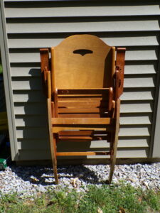 Vintage Mid Century Maple Folding Rocking Chair Rocker Clement MFG Canada